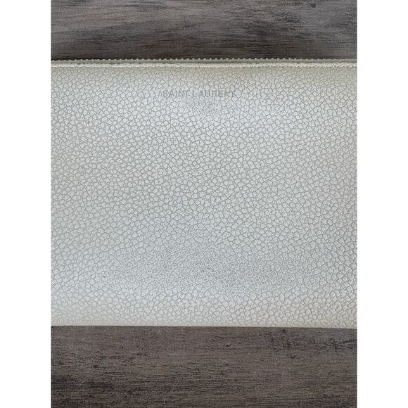 Saint Laurent- YSL- White Pebbled Leather Wallet- Excellent Condition Need Clean - Picture 4 of 8